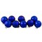 Northlight 2-Finish Glass Ball Christmas Ornaments - 2.5" (60mm) - Royal Blue - 9ct